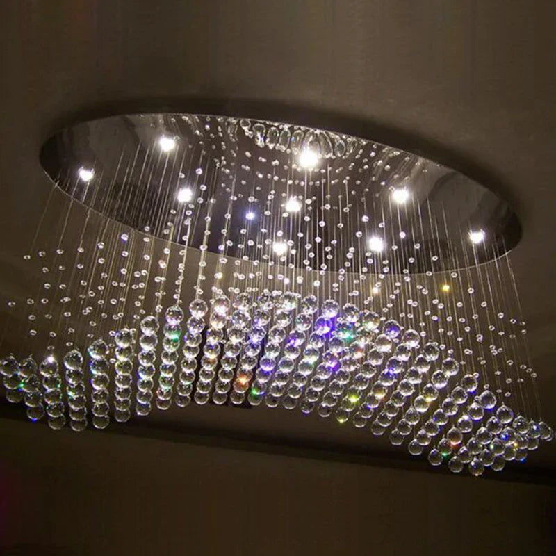Crystal Flush Mount Chandelier: Modern Contemporary Lighting