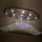 Crystal Flush Mount Chandelier: Modern Contemporary Lighting Fixtures