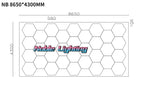 Aluminum Housing Hexagon LED Light Bar Detailing Light 5X12M Honeycomb Ceiling Lamp