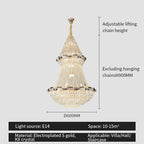 Crystal Chandelier: Elegant European Luxury Lighting for Living Room, Restaurant, and Bedroom