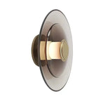 Amber Glass Disc Wall Lamp LED Modern Minimalist Sconce Lighting