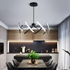 Modern LED Ceiling Chandelier with Remote Control for Living Room - Bedroom Lighting