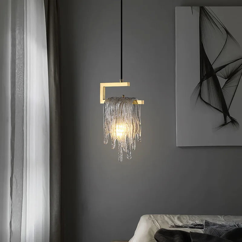 Crystal LED Ceiling Chandelier | Modern Bedroom Pendant Lamp