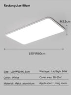 LED Ceiling Light: Nordic Style Ultra Thin Square Lamp for Living Room and Bedroom