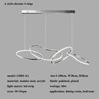 Rose Gold Maillon Pendant Light for Minimalist Dining Room Décor