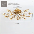 Crystal Ceiling Chandelier LED Fixture Lights for Living Room Bedroom by Samsarah Lighting