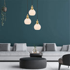 Opal White Glass Lamp Shade Replacement - Frosted Pendant Replacement Globe