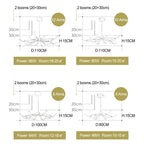 Modern LED Ceiling Chandelier with Remote Control for Living Room - Bedroom Lighting