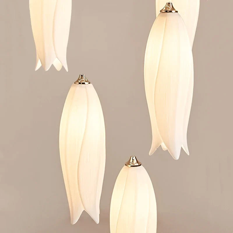 Nordic Tulip Chandelier: Multi-heads Pendant Lamp for Villa, Hotel, Restaurant, Bedroom