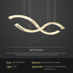 Crystal Chandelier Pendant Lamp Hanging Light for Living Room