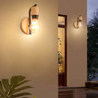 Nordic Wood Wall Lamp Sconce Retro Bedside Indoor Lighting Vintage Fixture