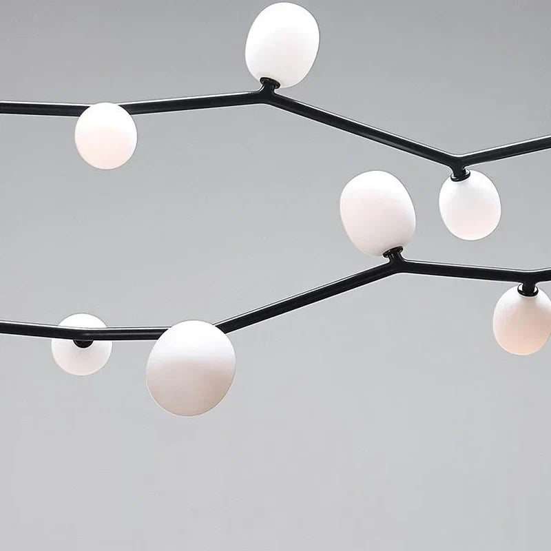 Glass Branch Chandelier: LED Home Decor Lighting for Living Room & Dining Table