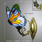 Butterfly Stained Glass Wall Sconces for Home Living Room Bedroom Lighting