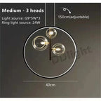 Glass Bubble LED Chandelier Dining Room Pendant Lighting