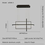 LED Rectangle Pendant Lights for Dining Room and Kitchen