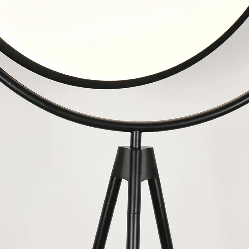 Tripod Moon Floor Lamp: Modern Art Design for Living Room, Study, Hotel - Eye Protection