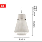 Folie Pendant Light: Modern Fabric Lampshade for Bedroom & Dining Room