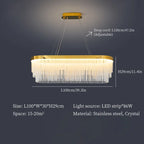 Crystal Luxury Hanging Ceiling Lamps LED Chandelier for Living Room Decor