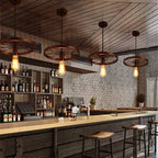 Rustic Metal Chandeliers: Vintage Industrial Pendant Lights for Home, Restaurant, Bar