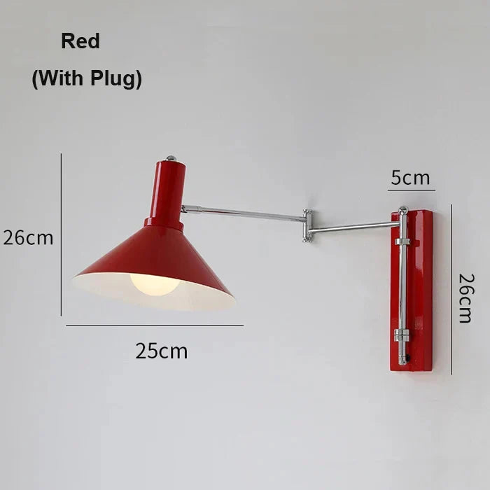 Retro Foldable LED Wall Light for Bedroom Reading