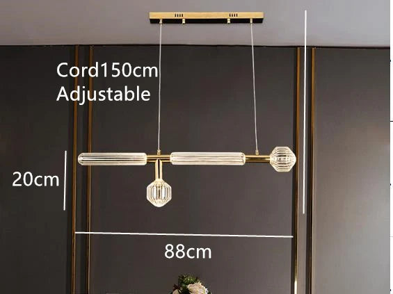 Glass Tubes LED Chandelier: Modern Luxury for Living Room, Bedroom, Hotel & Aisle