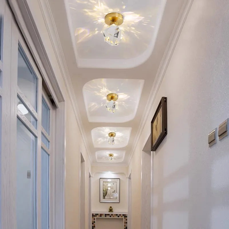 Diamond Crystal Ceiling Lights: Modern & Elegant Lighting Fixture for Home Decor