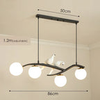 Nordic Bird Chandelier: Elegant Ceiling-Mounted Pendant Light for Home Dining & Living Rooms