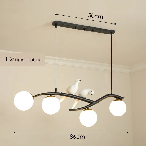 Nordic Bird Chandelier: Elegant Ceiling-Mounted Pendant Light for Home Dining & Living Rooms