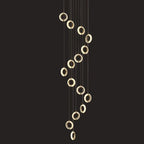 Crystal Gold LED Chandelier Modern Luxury Ceiling Lamp