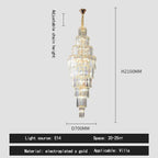 Crystal Pendant Chandelier for Hotel Lobby - Luxury Hollow Design - Nordic Villa Style