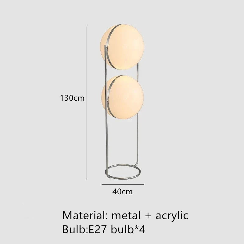 Nordic Personality Acrylic Ball Table Lamp Cream White LED Indoor Light