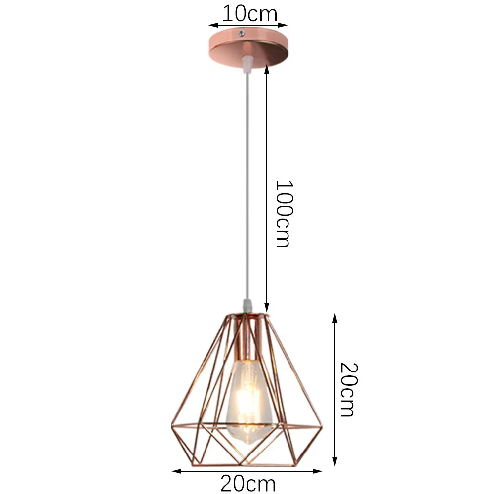 Industrial Retro Loft LED Pendant Light for Home Living Room Kitchen