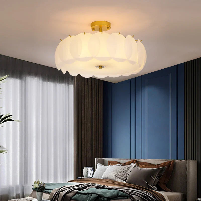 Stylish Glass Ceiling Chandelier for Modern Living Room and Bedroom Lighting