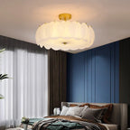 Stylish Glass Ceiling Chandelier for Modern Living Room and Bedroom Lighting