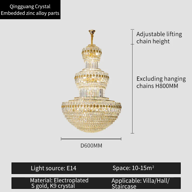 Crystal Chandelier: Elegant Lighting for Home, Villa, Hotel Lobby