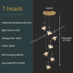 Butterfly Acrylic Chandelier Modern Ceiling Light Pendant Lamp for Living Room