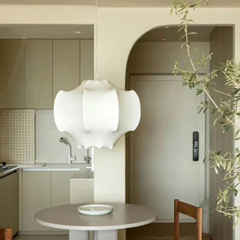 Italian Silk Pendant Lights: Designer Luxury for Interior Decor in Living Room, Bedroom, Dining.