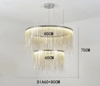 Tassel Chain LED Chandelier for Modern Living Room and Dining Room
