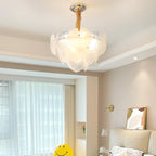 French Cream Crystal Chandelier for Luxury Living Room, Net Red Feather Design