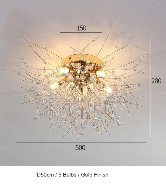 Dandelion Chandelier LED Pendant Lamp for Dining Room, Bedroom, Shops
