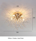 Dandelion Chandelier LED Pendant Lamp for Dining Room Bedroom Shops