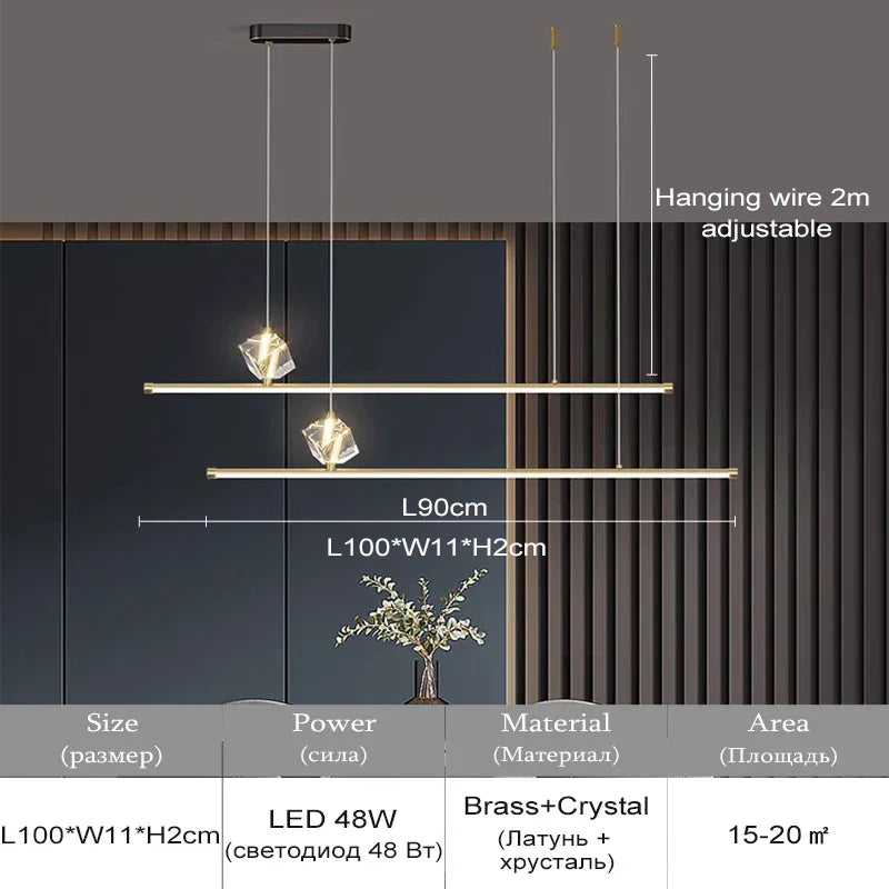 Copper LED Pendant Lights with Remote Control for Dining Room, Kitchen, and Bar