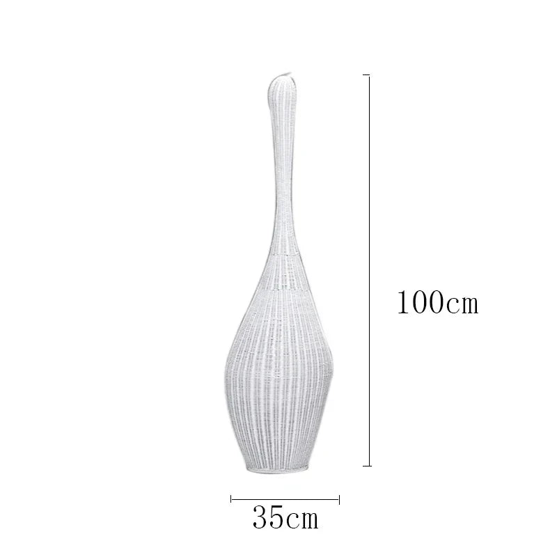 Bamboo Floor Lamp: Unique Rattan Light for Living Room, Bedroom, Teahouse Decor