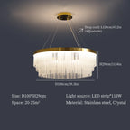 Crystal Luxury Hanging Ceiling Lamps LED Chandelier for Living Room Decor