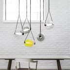 Czech Glass Capsule Pendant Light for Colorful LED Restaurant Bar Chandelier
