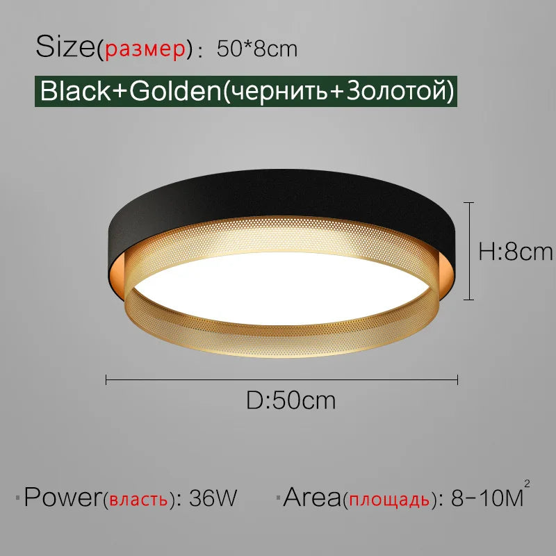 Round Room Lamp Master Bedroom Second Bedroom Modern Study Ceiling Lamp