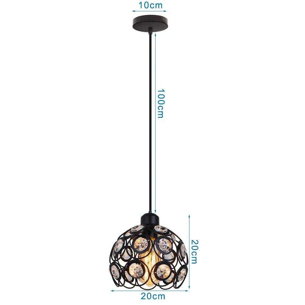 Modern Industrial Cage Pendant Light Fixture for Home Kitchen Island Decor