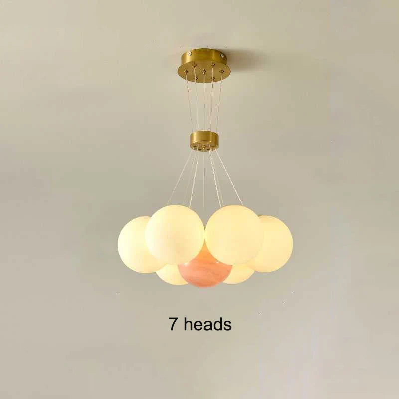 Moon Lampshade Chandelier: 3D Printed LED Hanging Light for Home Decor