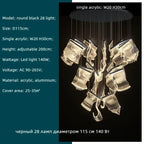 Modern Acrylic Leaf Dimmable LED Chandelier for Luxury Home Decor