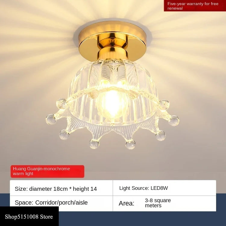 Nordic Acrylic Chandelier LED Ceiling Lamp for Aisle Corridor Balcony, E27 Fixtures
